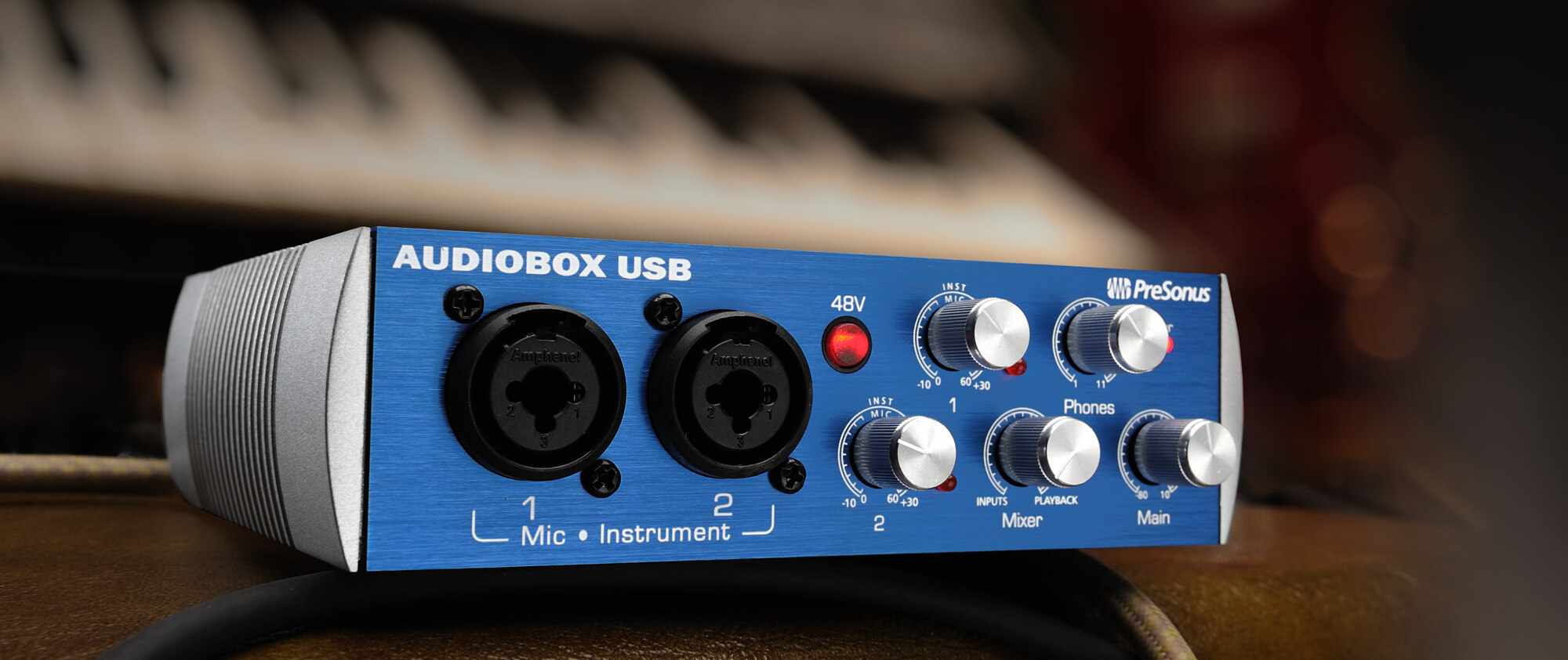 PreSonus, 2 Audio Interface, Blue, PC/Mac-2 Mic Pres (AUDIOBOX USB 96)